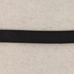 Élastique côtelé, 15mm, noir
