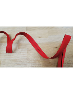 Biais tout textile, polycoton, 20mm, rouge hermès