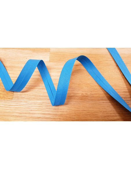 Biais tout textile, polycoton, 20mm, bleu