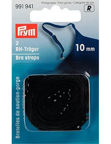 Bretelles de soutien-gorge Prym 10 mm Noir | Zephyr Tissus