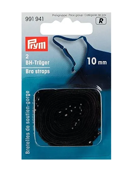 Bretelles de soutien-gorge Prym 10 mm Noir | Zephyr Tissus