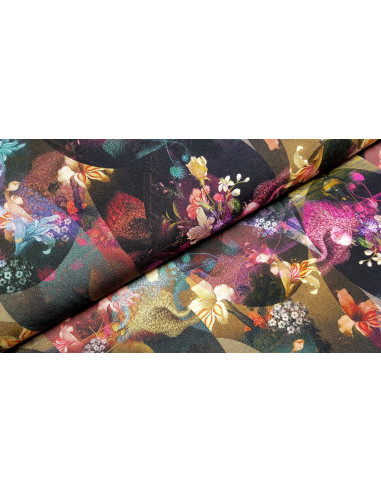 Jersey viscose fleuri