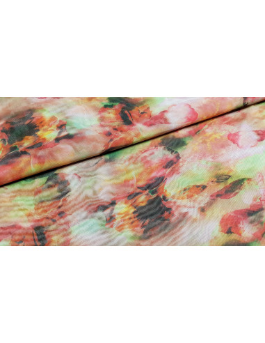 Jersey maille stretch fleuri