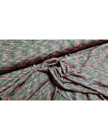 Jersey lycra chiné rose fluo