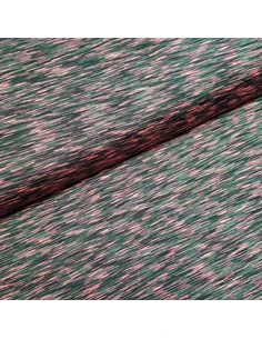 Tissu, Jersey Lycra Chiné, Rose Fluo, Laize 150 cm, Polyester Spandex