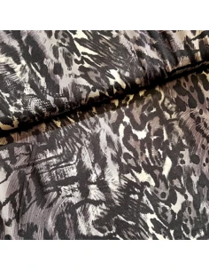 Tissu, Jersey Léopard, Couleurs Sombres, Laize 150 cm, Viscose Stretch