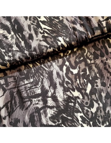 Tissu, Jersey Léopard, Couleurs Sombres, Laize 150 cm, Viscose Stretch