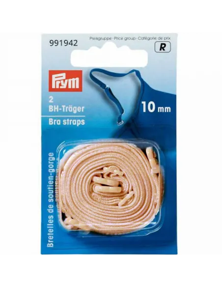 Bretelles soutien-gorge Prym beige 10 mm | Zephyr Tissus