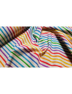 Aspect lin rayures colorées 2