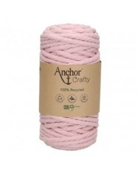 Corde Macramé, Anchor Crafty, Rose, 5 mm, Coton recyclé