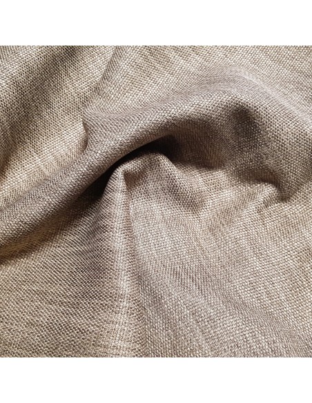 Tissu, Flammé Panama Texturé, Taupe, Laize 140 cm, Polyester d'Ameublement 300g/m²