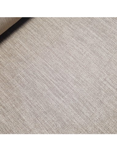 Tissu, Flammé Panama Texturé, Taupe, Laize 140 cm, Polyester d'Ameublement 300g/m²