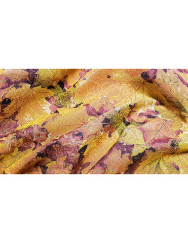 Jacquard gobelin feuille d'automne