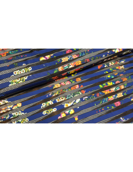 Jersey fleuri grosse maille