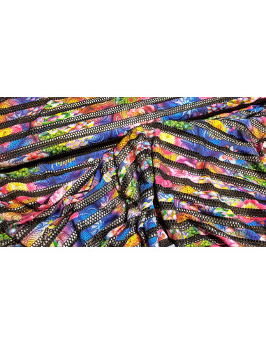 Jersey fleuri grosse maille