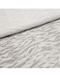 Tissu, Mousseline Dévorée, Blanc Pur, Laize 150 cm, 100% Polyester