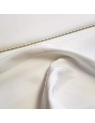 Tissu, Satin Duchesse Uni, Blanc Pur, Laize 150 cm, 100% Polyester