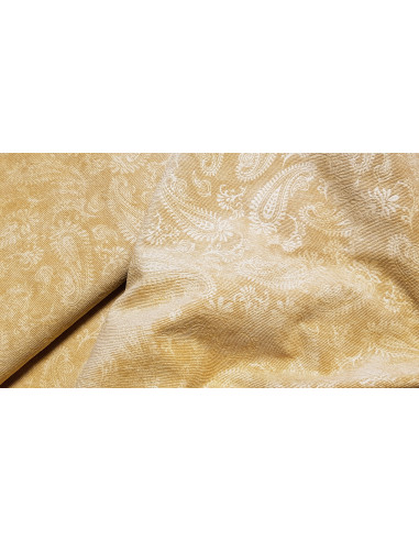 Velours milleraies cachemire moutarde