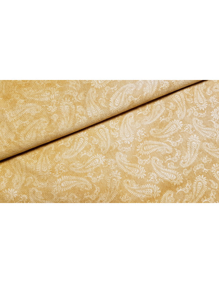 Velours milleraies cachemire moutarde