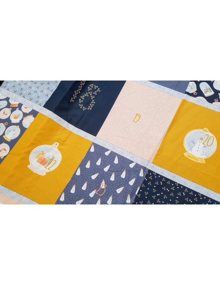 Popeline de coton calendrier de l'avant