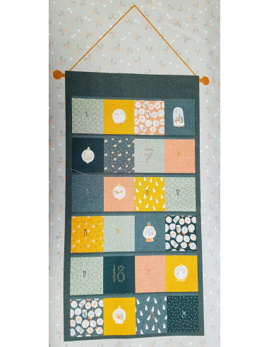 Popeline de coton calendrier de l'avant