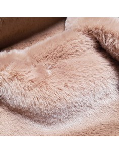 Tissu, Fourrure Épaisse Unie, Bois de Rose, Laize 150 cm, 100% Polyester 1125g/ml 2