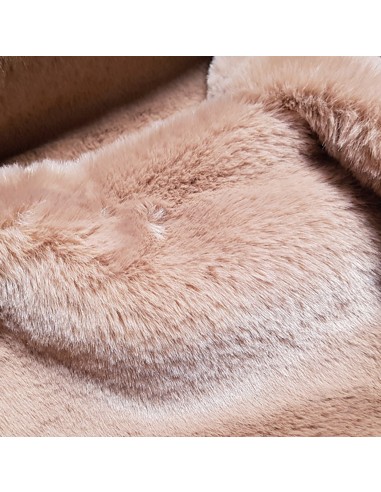 Tissu, Fourrure Épaisse Unie, Bois de Rose, Laize 150 cm, 100% Polyester 1125g/ml