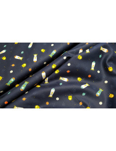 Popeline de coton fusées 2