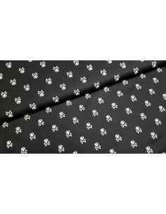 Popeline de coton têtes de morts pirates