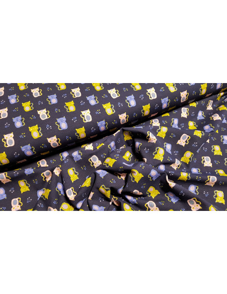 Jersey de coton chatons brillants