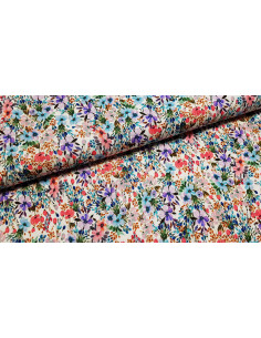 Jersey viscose fleuri