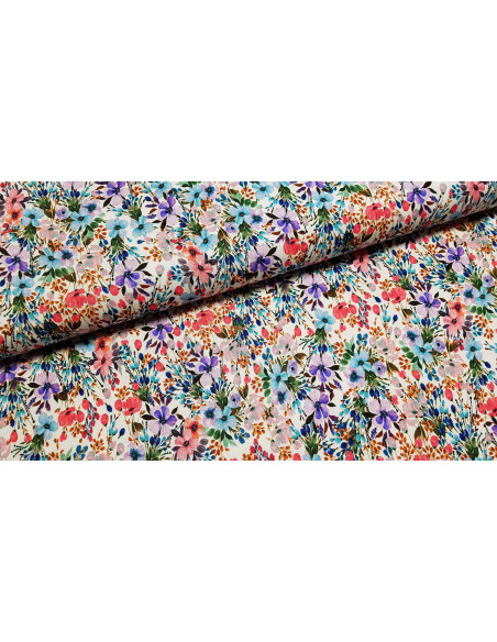 Jersey viscose fleuri