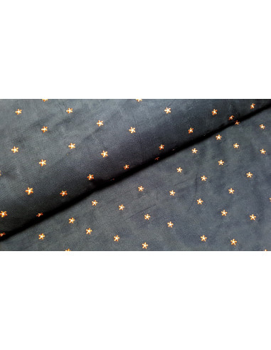 Velours milleraies fleurs brodées