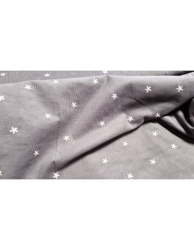 Velours milleraies fleurs brodées