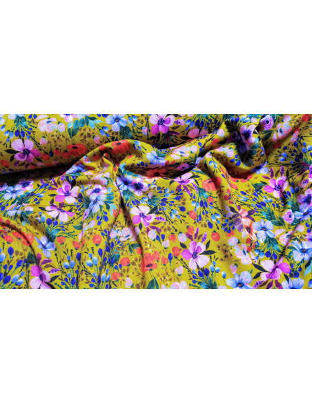 Jersey viscose fleuri