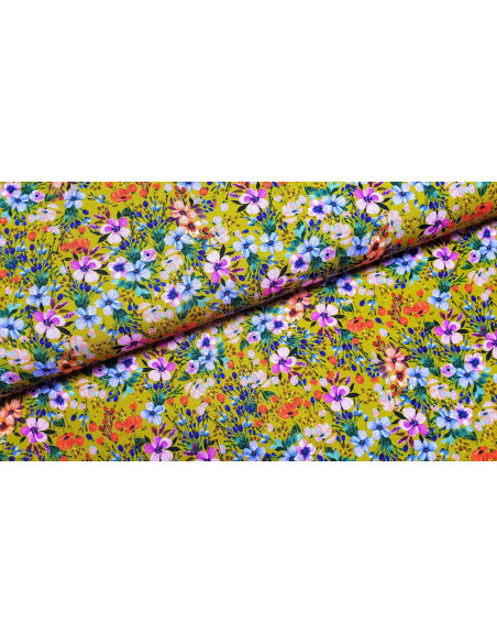 Jersey viscose fleuri
