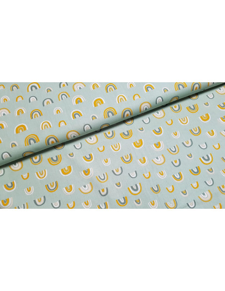 Popeline de coton arcs en ciel