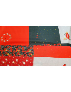 Popeline de coton calendrier de l'avant