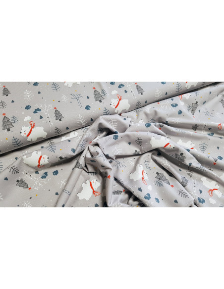 Jersey coton oursons d'hiver