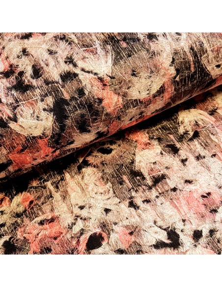 Tissu, Lainage Uni, Rose Doux, Laize 150 cm, 100% Polyester