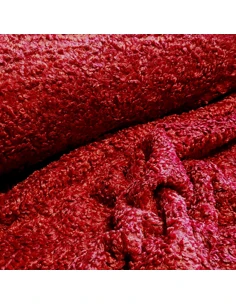 Tissu, Lainage Astracan, Rouge Bordeaux, Laize 150 cm, 100% Polyester 2