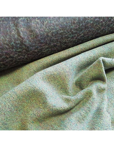 Tissu, Lainage Mélangé, Vert Forêt, Laize 150 cm, 70% Laine 30% Polyester