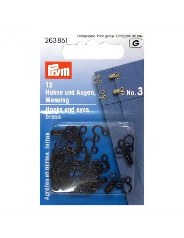 Agrafes et œillets Prym noir taille 3 | Zephyr Tissus