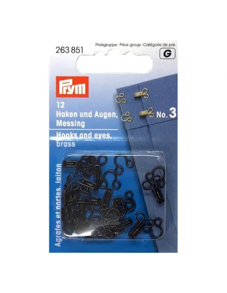 Agrafes et œillets Prym noir taille 3 | Zephyr Tissus