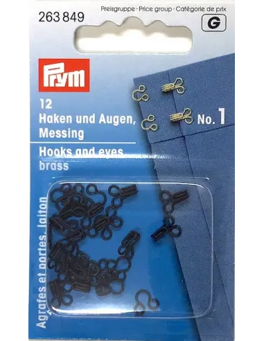 Agrafes et portes Prym taille 1 noires | Zephyr Tissus