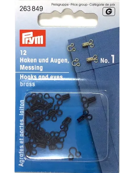 Agrafes et portes Prym taille 1 noires | Zephyr Tissus