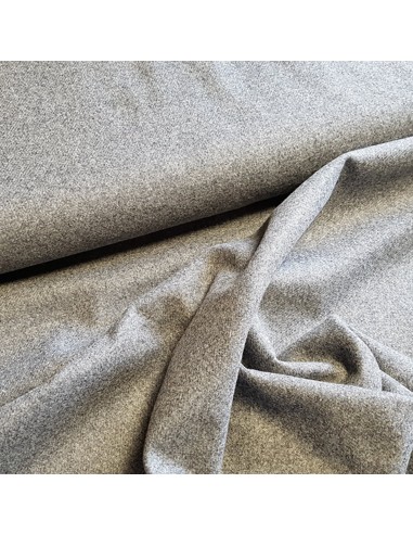 Tissu, Caban Uni, Gris Moyen, Laize 150 cm, 50% Laine 50% Polyester