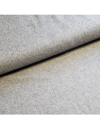 Tissu, Caban Uni, Gris Moyen, Laize 150 cm, 50% Laine 50% Polyester