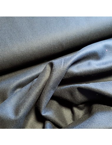 Tissu, Flanelle de Laine Unie, Bleu Marine, Laize 150 cm, 80% Laine 20% Polyester