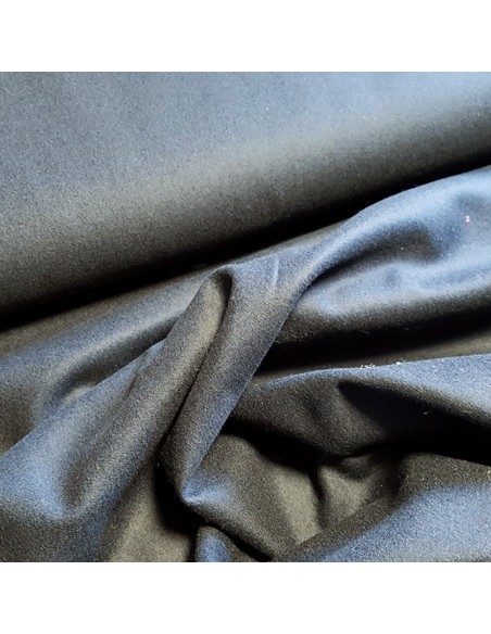 Tissu, Flanelle de Laine Unie, Bleu Marine, Laize 150 cm, 80% Laine 20% Polyester